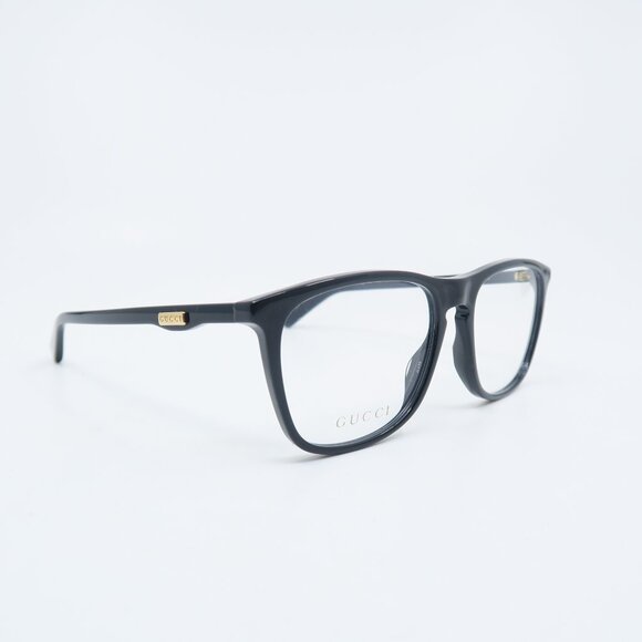 Gucci GG0332O 001 54mm Solid Black Gloss Acetate,  New Men's Eyeglasses. - Picture 1 of 8